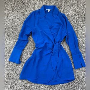 H&M Royal Blue Long Sleeve Dress